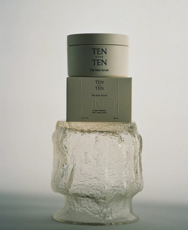 [Australia] - tenoverten - The Sole Scrub Exfoliating Foot Treatment | Clean, Natural, Non-Toxic Hand, Foot + Nail Care (6.8 oz | 200 ml) 6.8 Ounce (Pack of 1) Multicoloured 