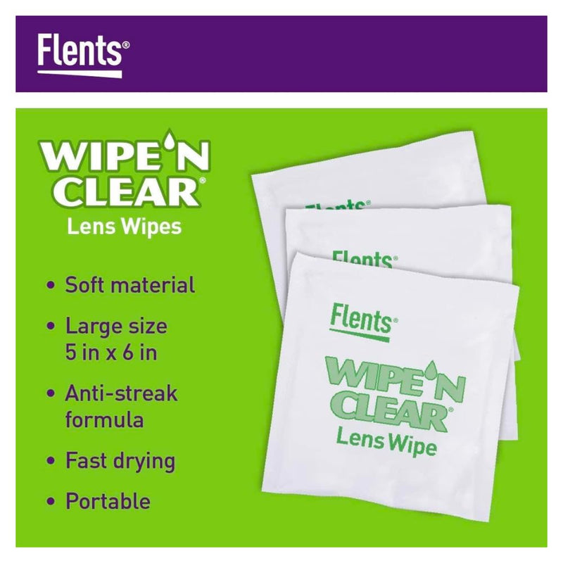 [Australia] - Flents WIPE'N Lens Wipes, Clear, 75 Count, Packaging may vary 