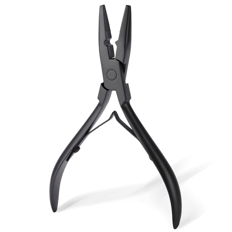 EHDIS Hair Extension Pliers Multi Functional Microlinks Hair Extensions Pliers & Hair Extension Tool for Micro link, Micro Ring, Feather Extension, Beads Closer Tool Kit (Type1) closed plier