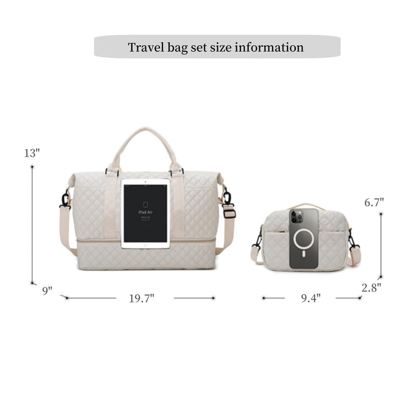 Travel Duffel Bags Weekender Bags for Women with Toiletry Bag and Shoe Compartment, Wet Pocket,Carry On Overnight Bag for Women Travel,Gym,Weekend.Hospital Bags for Labor and Delivery (Pink) Pink