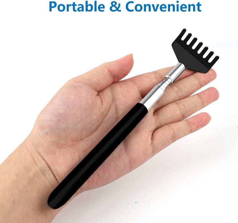 [Australia] - 6 Pack Extendable - Portable Telescoping Metal Back Scratchers/Hand Massager with Soft Rubber Handles for Thanksgiving, Birthday, Christmas Gifts 