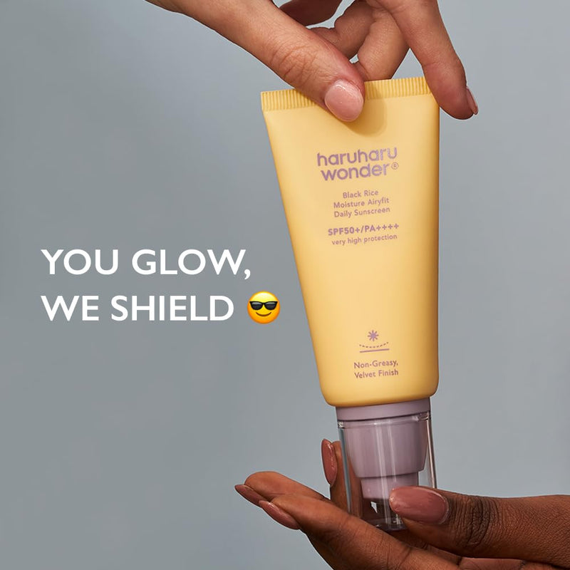 [Australia] - Haruharu Wonder Black Rice Moisture Airyfit Daily Sunscreen 1.69fl.oz - Velvet Finish, No White Cast, Hydrating, Moisturizing, Korean Skin Care, Vegan, Clean Beauty 1.69 Fl Oz (Pack of 1) 