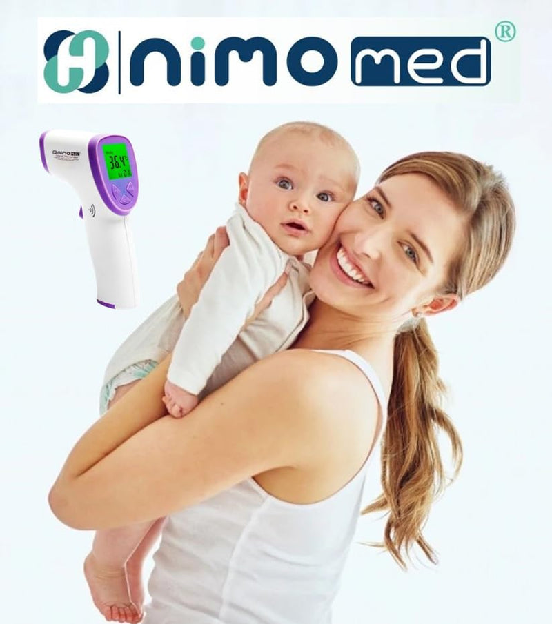 [Australia] - Thermometer Made in Turkey | for children, adults & baby milk | Precise medical device | Contactless | Infrared | Digital | LCD | Fever warning | Object & body temperature | including batteries 