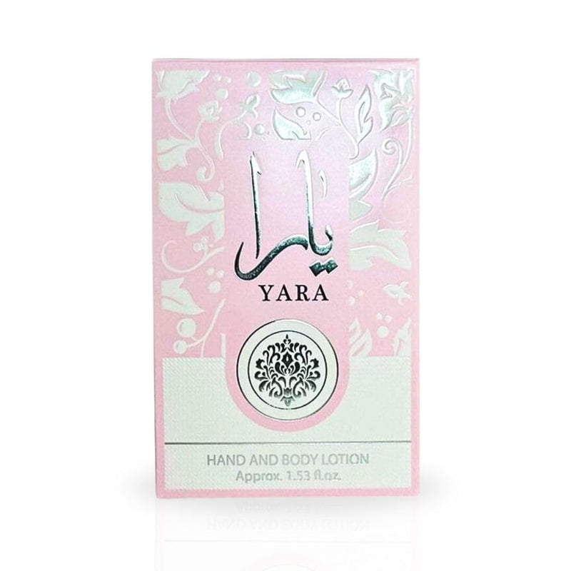 LATTAFA YARA Hand & Body Lotion 45ML (1.53 OZ) | Ultra Moisturizing, Skin-Nourishing, Replenishes Dry Skin, Sweet Fragrance.
