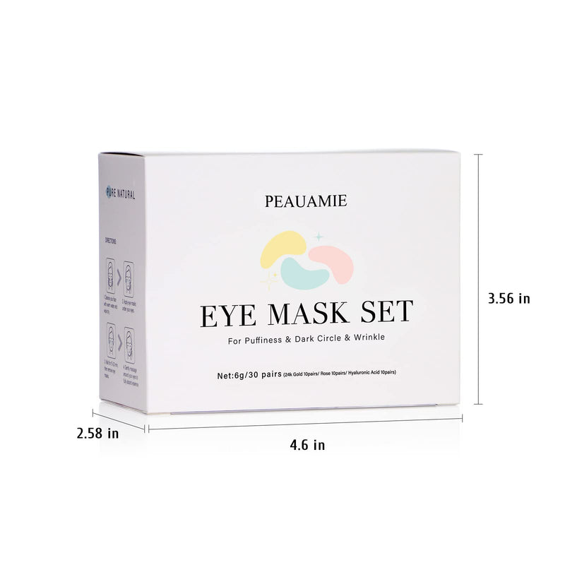 [Australia] - Under Eye Patches (30 Pairs) Gold Eye Mask and Hyaluronic Acid Eye Patches for puffy eyes,Rose Eye Masks for Dark Circles and Puffiness under eye skin care Smooth Wrinkles products 