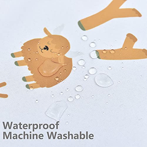 [Australia] - WOMUMON 51" Splat Mat for Under High Chair/Arts/Crafts, Baby Washable Spill Mat Waterproof Anti-Slip Floor Splash Mat, Portable Play Mat and Table Cloth Zoo Alphabets 