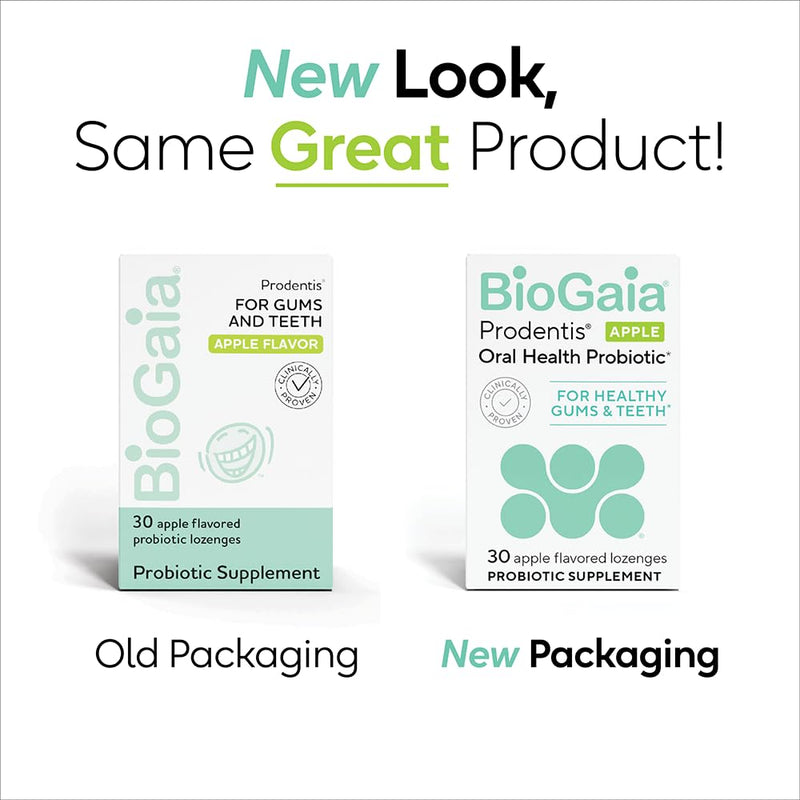 [Australia] - BioGaia Prodentis 3-Pack | Dental Probiotic Lozenges | Promote Healthy Gums & Teeth | Defend Against Dental Problems | Replenish Oral Microbiome | Improve Oral Health | Apple Flavor | 90 Day Supply 