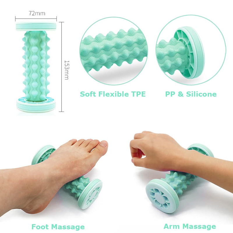 [Australia] - Foot Massage Ball & Foot Rollers 6 in 1 Set with Handheld Roller, Spiky Ball, Lacrosse Ball, Massage Roller, Steel Ball Massager for Relieve Plantar Fasciitis, Deep and Superficial 