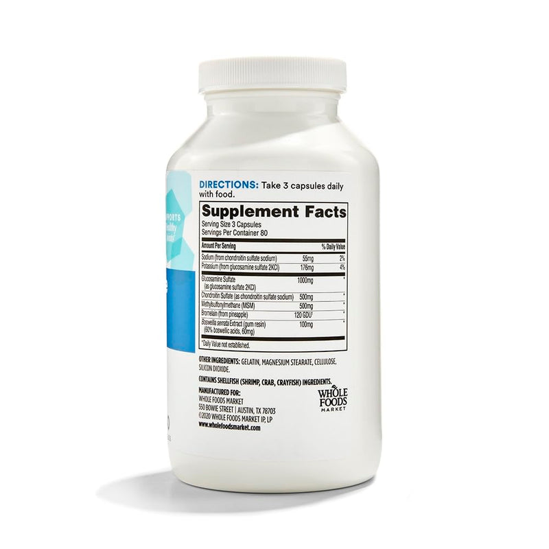 [Australia] - 365 by Whole Foods Market, Glucosamine Chondroitin and MSM, 240 Capsules 