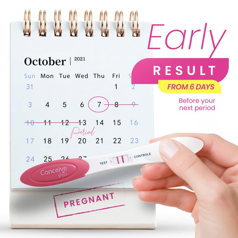 CONCEIVE PLUS Early Detection Midstream Pregnancy Test | HCG Test 10 MIU | Discreet Test | 6 Days Sooner - Highly Sensitive, Fast Results in 3 Minutes - 2 Pack