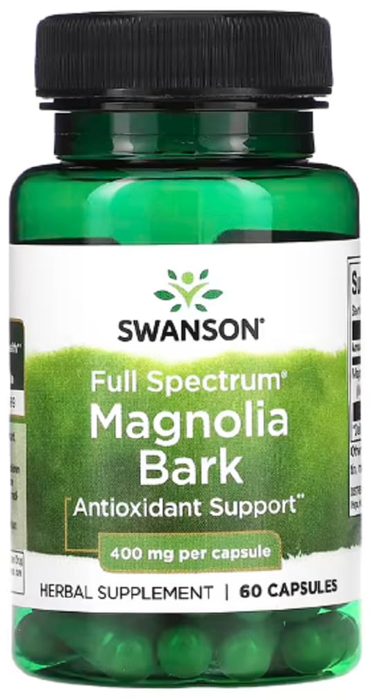 [Australia] - Swanson - Full Spectrum Magnolia Bark 400 mg | Natural relaxation and well-being - 60 capsules 