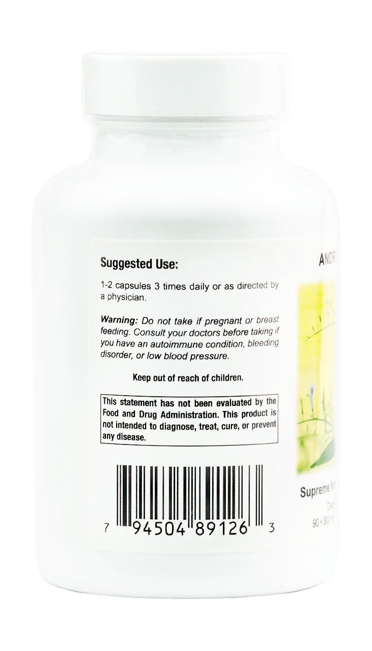 [Australia] - Supreme Nutrition Andrographis, 90 Pure Green Chiretta Vegetarian Capsules (Pack of 2) 90 Count (Pack of 2) 