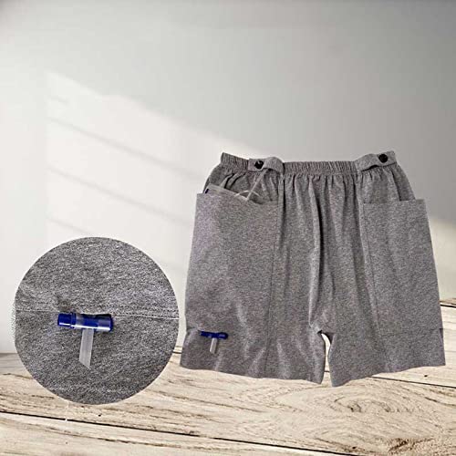 [Australia] - Shorts for Nephrostomy Bag, Catheter Leg Bag Holder Support Underwear for Drainage Bag Ostomy Care Clothes Large 