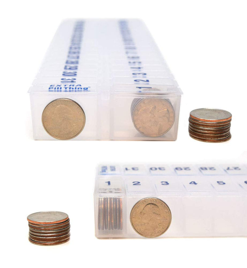 Once-a-Day Monthly Pill Organizer – Large Compartments with Removable Lid for Easy Loading – Holds 31 Days of Medications Plus Extra Compartment – BPA Free Clear Standard