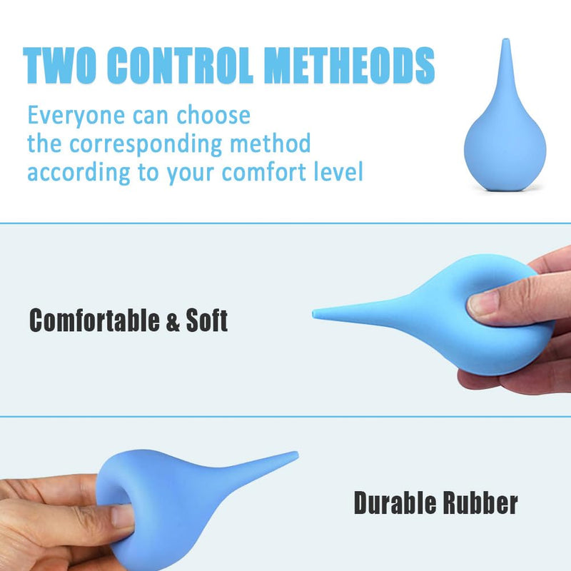 [Australia] - 3 Pack Hand Bulb Ear Syringes, Soft Reusable Rubber Suction Ear Bulb Syringe Ball, Baby Ear Cleaning Bulb, Ear Washing Squeeze Bulb for Kids, Adults, Pet (3 Sizes) 