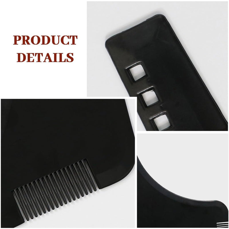 [Australia] - XENQITO 2 pieces beard stencil, beard shaper, beard stencil, beard comb, beard shaping tool, beard shaper, beard design, beard stencil for easy cutting for perfect beard styling 