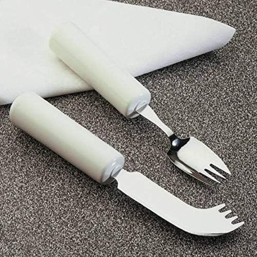 Homecraft Queens Cutlery, Angled Nelson Knife, For One Hand Eating, Utensil for Elderly, Disabled, Handicapped, Parkinson's Disease, and Arthritis users, Non Slip Easy Grip