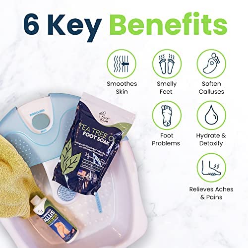 [Australia] - Tea Tree Oil Foot Balm - Foot Moisturizer for Dry Cracked Feet - Instantly Hydrates & Soothes Irritated Skin & Athletes Foot - Best Foot Care for Women and Men & Tea Tree Foot Soak, Callus Remover Gel 