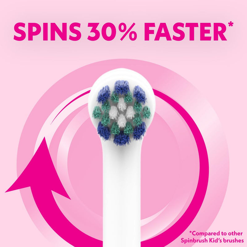 [Australia] - Spinbrush Kids Electric Toothbrush, Shimmery Sparkle, Battery-Powered 