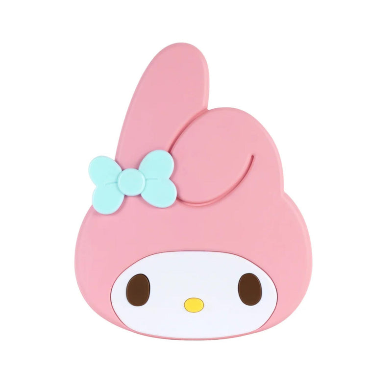 Impressions Vanity My Melody LED Compact Mirror for Purse, Travel Lighted Makeup Mirror with 3X Magnification, Adjustable Brightness, Soft Touch Sensor Button, and My Melody Figural Shaped Design