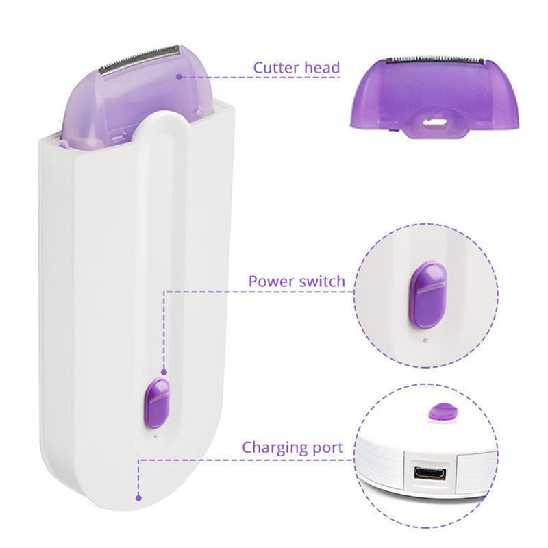 [Australia] - COJJ Silky Smooth Hair Eraser Painless Hair Removal, Professional Painless Hair Remover for Wommen, Laser Touch USB Rechargeable Epilator Remover, Apply to Any Part of The Body (1pcs) 