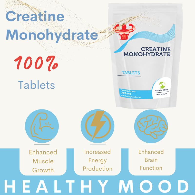 Creatine Monohydrate 1000mg 180 Tablets - Choose Your Packet Size - LetterBox Friendly UK Fast Delivery -