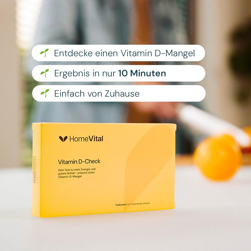 [Australia] - HomeVital Vitamin D test for home - rapid tests if vitamin D deficiency is suspected - blood test for symptoms such as hair loss, depression, exhaustion, tiredness, vitamin deficiency 