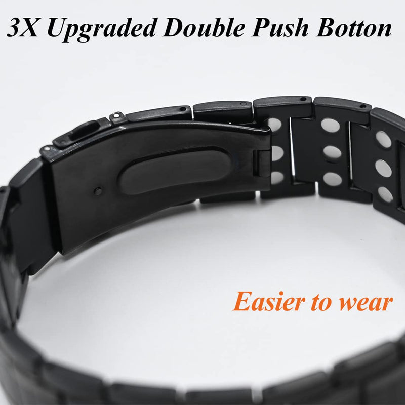 Magnetic Bracelets for Men Titanium Steel Bracelet with Adjustable Tool for Anniversary Valentine Black-new