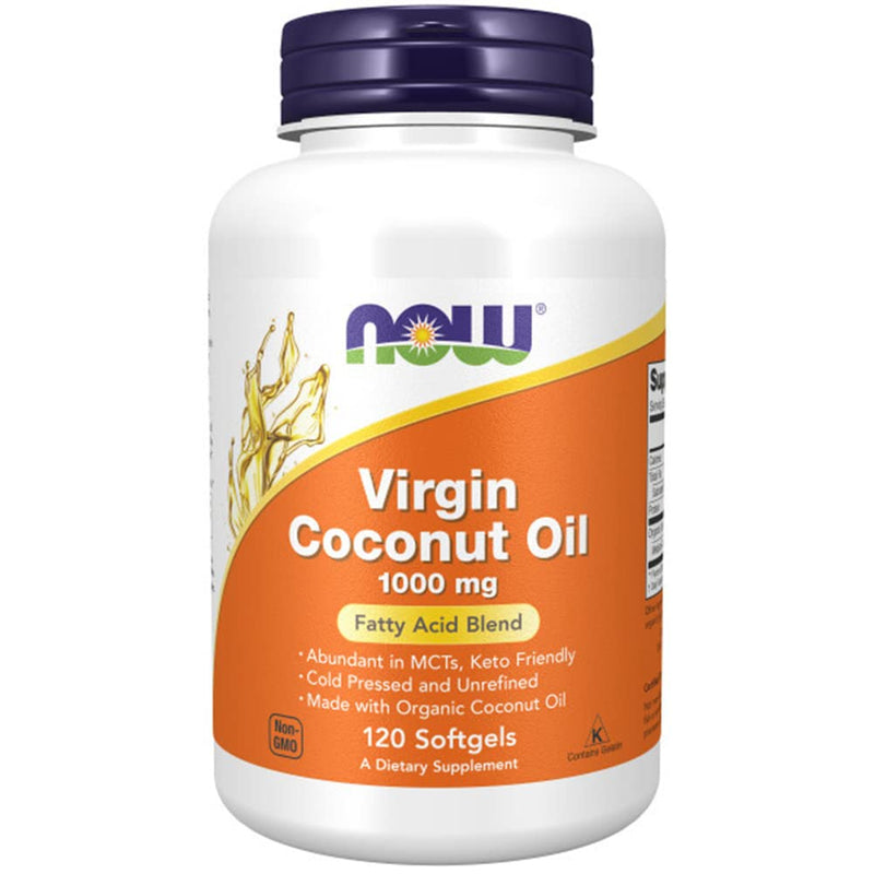 [Australia] - Now Foods Coconut Oil, 1000mg, 120 soft capsules, laboratory tested, soy-free, gluten-free, non-GMO 