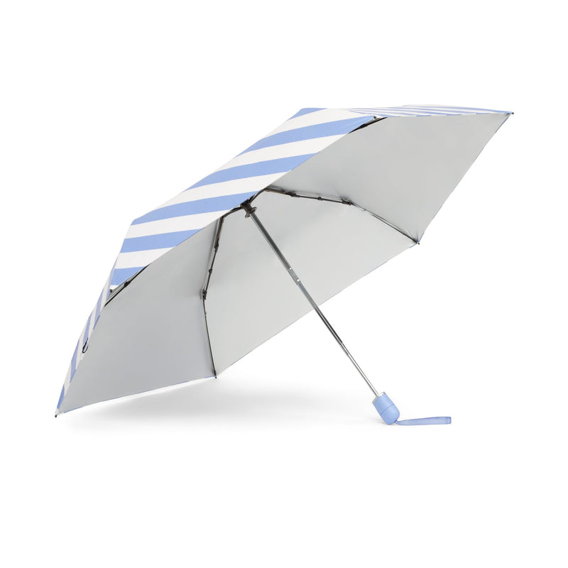 ShedRain Super-Slim Travel Compact Umbrella, Auto Open Close, UPF 50+ | 42" Arc, Folds to 10.5", Blocks 98% of UV Rays, Wind-Reflex Frame, Lightweight Design, Auto Open Close Striata Periwinkle