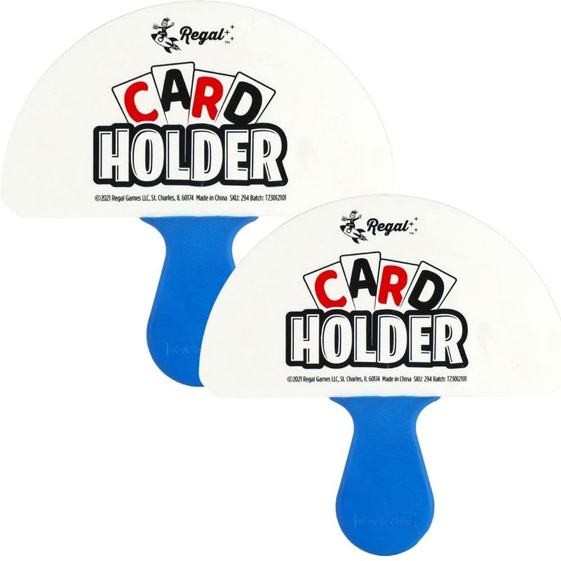 [Australia] - Regal Games 2 Pack Card Holders for Playing Cards - Kids Card Holder with Plastic Paddles - Ideal for Family Fun Game Night and Travel (Ages 3+) 