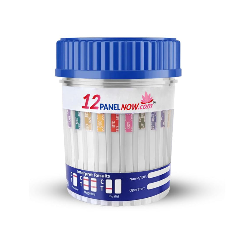 [Australia] - 12 Panel Drug Test Urine Cups | Urine Drug Test Kit with AMP, BAR, BUP, BZO, COC, MDMA, MET, MTD, OPI, OXY, TCA, THC | Rapid Results in Minutes | Easy to Use with Temp Strips [10 Pack] - 12 Panel Now 