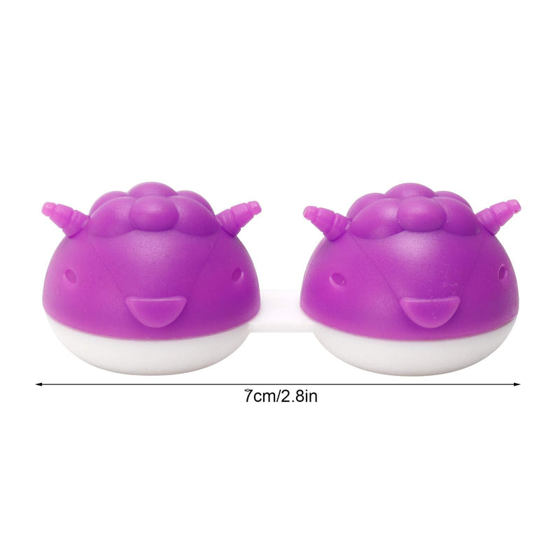 [Australia] - 12 Pack Colored Contact Lens Case, Cute Animal Contact Lens Case Large Box Holder No Leak Dustproof Contact Lens Case Organizer with Carry Box 