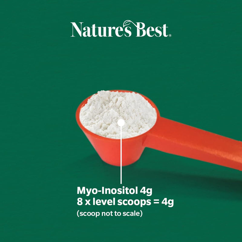 Nature's Best Myo-Inositol Powder - Suitable for Women - Fast Absorbing - Delicious & Easy to Mix - UK Made - 200g Powder, 50 Servings