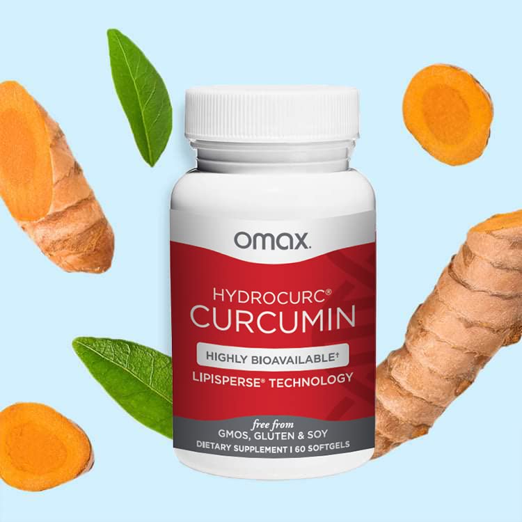 [Australia] - Omax HydroCurc Turmeric Curcumin Softgels, Highly Bioavailable for Natural Joint Relief, Nanoparticle Potency & Absorption (60 Softgels) 