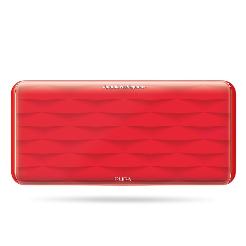 [Australia] - Pupa Milano Make-Up Palette L, 002 Red, 0.71 oz - 18 Pan Eyeshadow and Blush Palette, Matte, Shimmer, Metallic Finishes - Blendable Velvety Texture Blush Powder - Talc-Free - Eco-Friendly Packaging 
