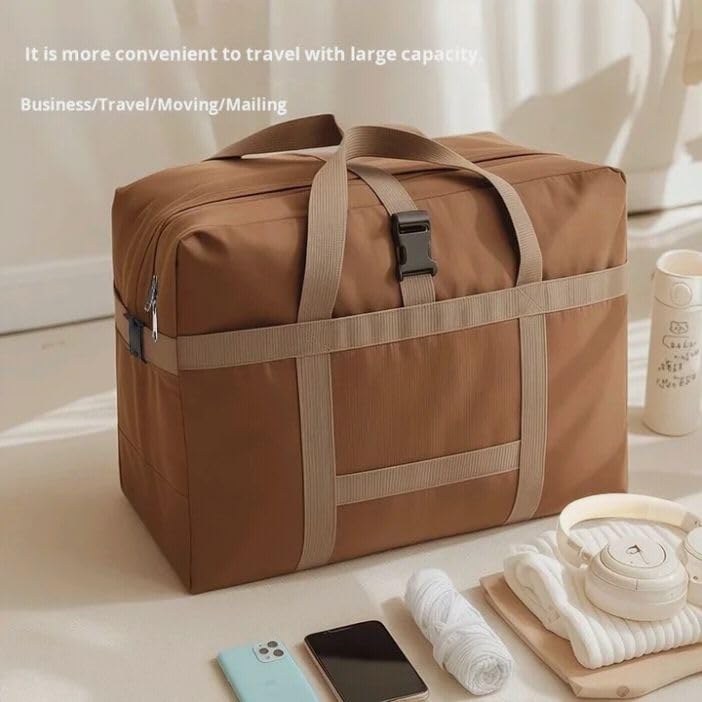 Extra large - foldable travel bag - a portable storage bag suitable for air travel - camping-and weekend getaways - Waterproof and durable -(Green-75L) Green 75L