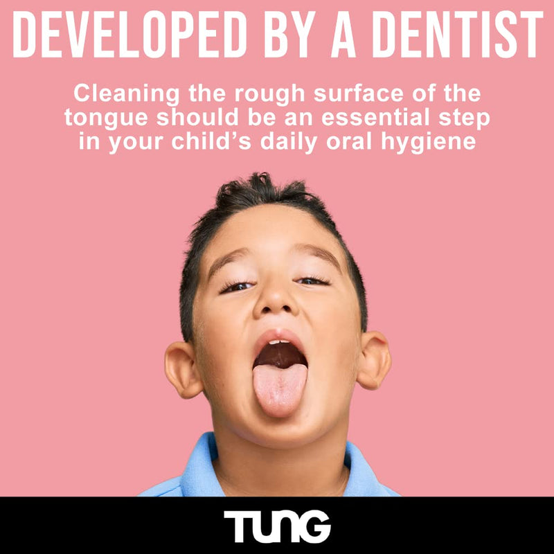 [Australia] - Tongue Cleaner for Kids, Childs Tongue Scraper, Kids Tongue Brush, Children’s Tongue Cleaner Brush, Tongue Scrubber, Made in America, Set of 2 2 Count (Pack of 2) 