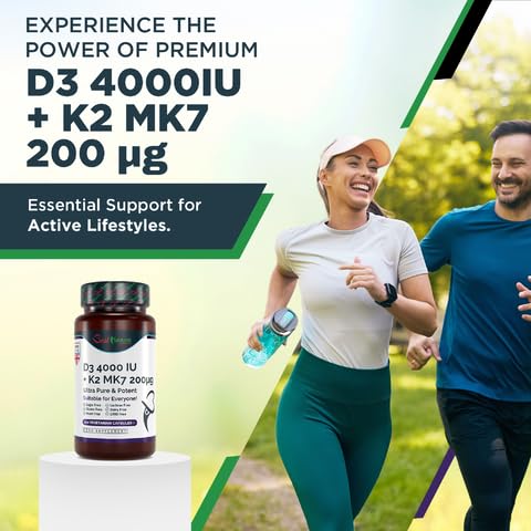 Best Immune Natural Vitamin D3 2000IU K2 MK7 100mcg Premium Quality 100 Capsules Immune Support Perfect Proportions Maximum Absorption