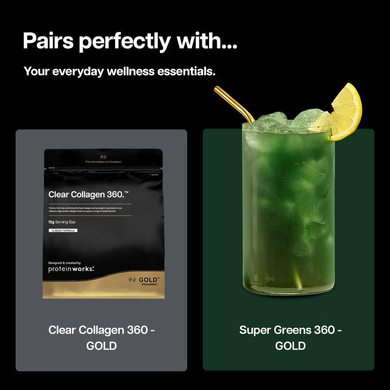 Protein Works | Super Greens 360 - Gold Innovation, Enhanced Greens Powder, 159 Health Benefits, Antioxidants, Superfoods, Adaptogens, Vegan, Summer Berry Burst, 20 Servings, 250g 250g (20 Shakes)