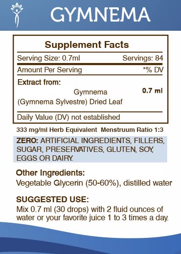 [Australia] - Secrets of the Tribe Gymnema Tincture Alcohol-Free Liquid Extract, Gymnema Sylvestre Dried Leaf (2 FL OZ) 2 Fl Oz (Pack of 1) 