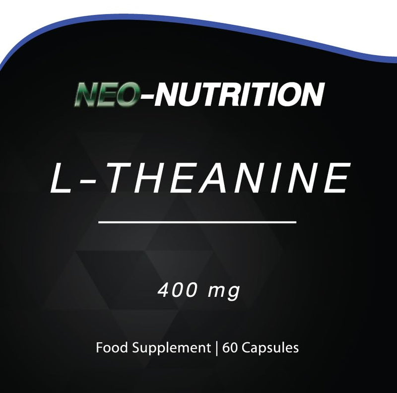 L-Theanine 400mg with BioPerine - 60 Vegan Capsules - Highly Bioavailable - Resealable and Recyclable Pouch - 2 Month Supply