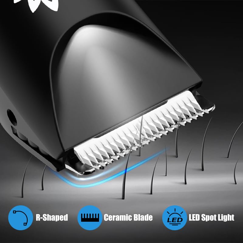 [Australia] - Manscape Body & Pubic Hair Trimmer for Men, Groin & Ball Trimmer Men, Bikini Trimmer Women, Body Groomer Ball Shaver for Smooth Wet/Dry Shaving, Led Light 