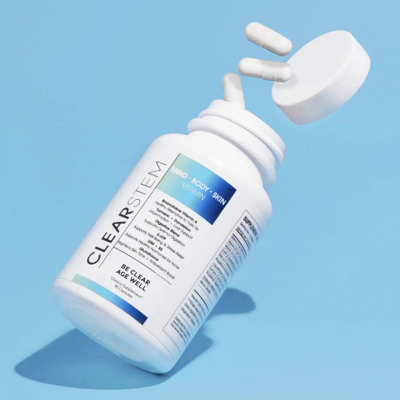 [Australia] - CLEARstem - MINDBODYSKIN Hormonal Acne Supplement (5-HTP) - Natural DIM Supplement - Skin Care Vitamins - Hormone Balance, Antioxidants - Vegan, Gluten Free, Cruelty Free - 30 Servings, 90 Capsules 5HTP 