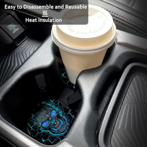 2 Pack Religion Car Coasters for Cup Holders,Neoprene Anti Slip Mat Leopard-JESUS 2PCS