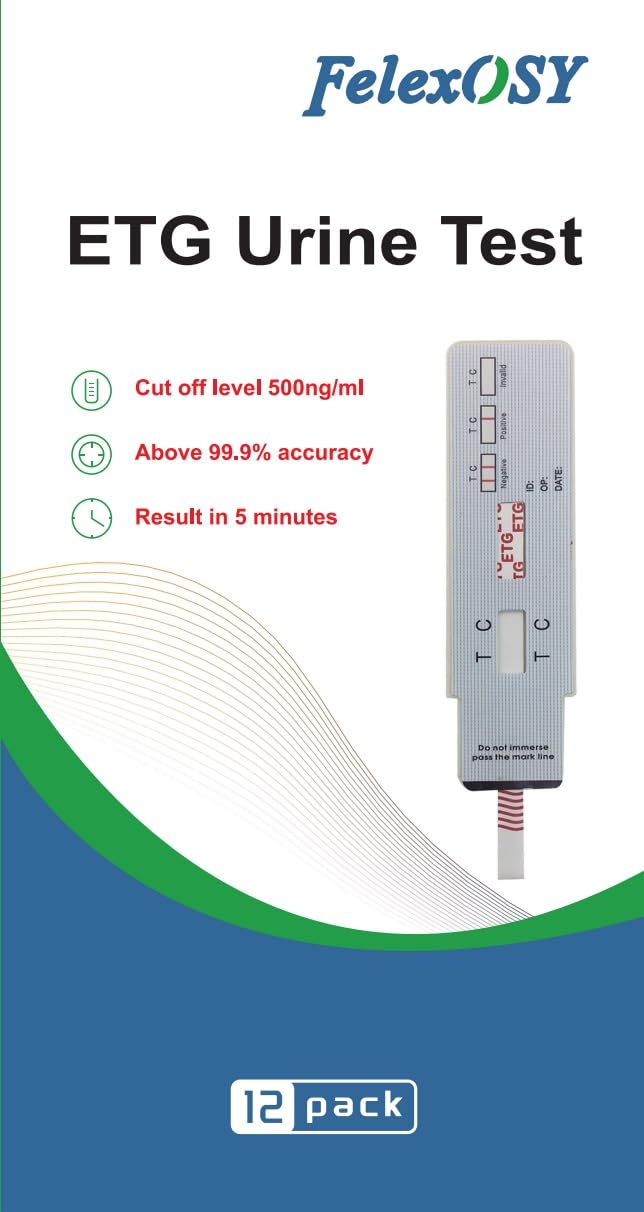 ETG Alcohol Urine Test Strip-Home Test DipCard 80 Hour Suitable 500ng 12ct