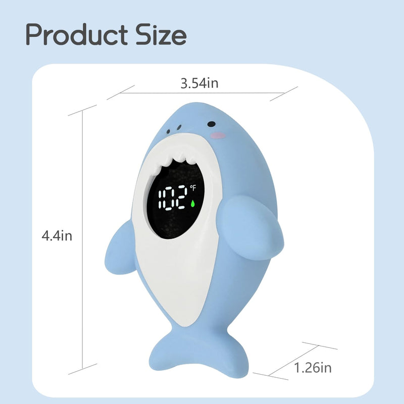 [Australia] - Baby Bath Water Thermometer for Bathtub Temperature - Safety Tub Thermometer with Temp Warning - Bath Thermometer & Room Thermometer Floating Baby Bath Toy for Infants Newborn Toddlers Girls Boys Shark 
