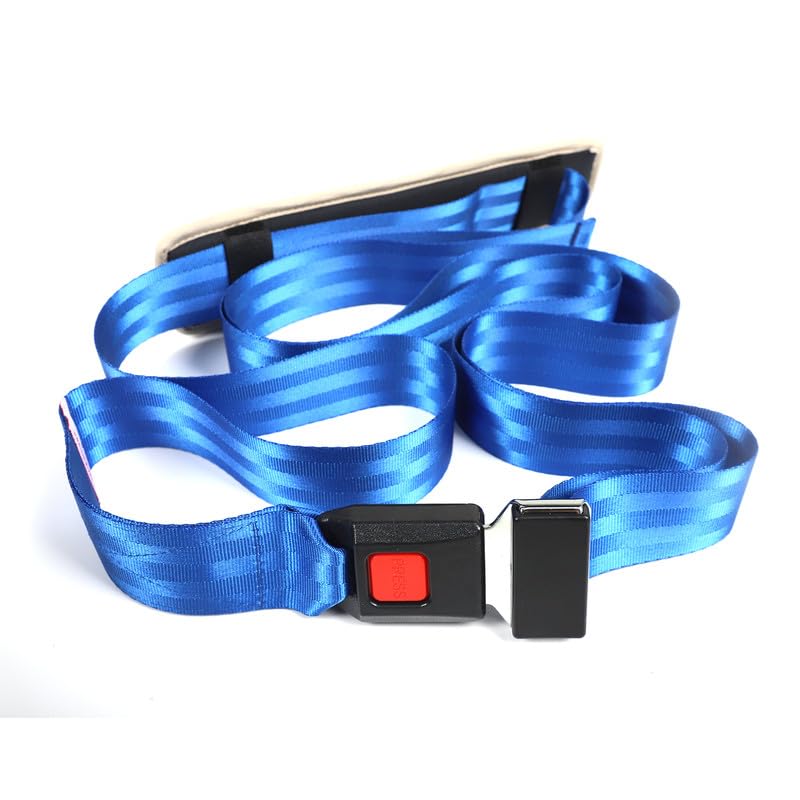 [Australia] - Mobilization Belt 2025 New with Adjustable Thick Cushioning Pad - Premium Mobilization Belt Physical Therapy, Designed for Physical Therapist Rehabilitation Therapy, Stretching, Mobility Blue 