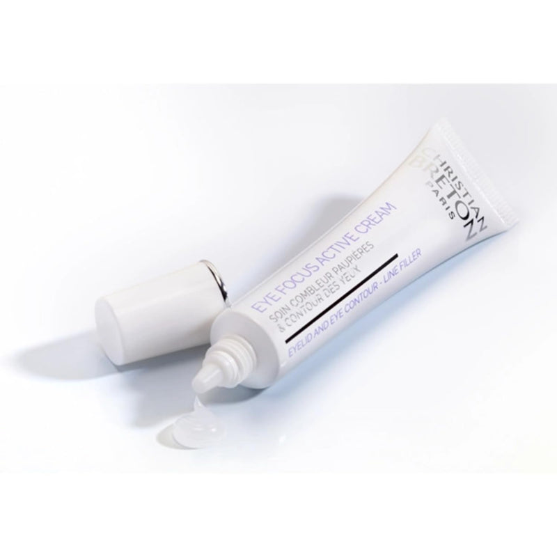 Christian Breton Eye Focus Active Cream - Deeply Hydrating Under Eye Cream for Smoothing Under Eyes - Squalane & Vitamin E - Ophthalmologist Tested, Made in France - 10 ml / 0.34 oz