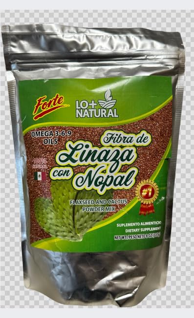 [Australia] - Linaza con Nopal Forte 8oz 100% Natural Blend of Ground Linaza - Nopal Cactus Powder Mix Extremely Effective Flaxseed & Nopal Powder Mix 8oz Dietary Supplement 